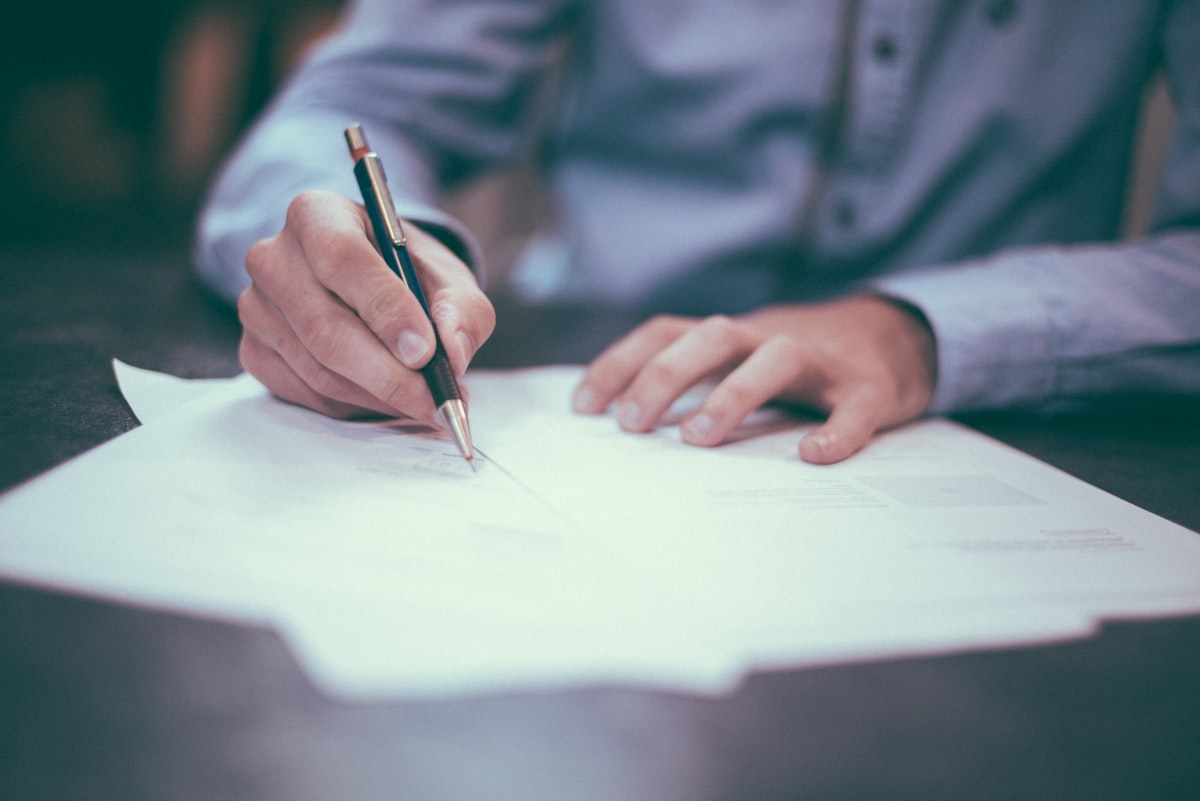 Documents and contracts on a desk
